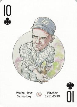 2005 Hero Decks New York Yankees Baseball Heroes Playing Cards (1st Edition) #10♣ Waite Hoyt Front
