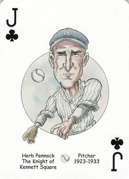 2005 Hero Decks New York Yankees Baseball Heroes Playing Cards (1st Edition) #J♣ Herb Pennock Front