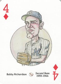 2005 Hero Decks New York Yankees Baseball Heroes Playing Cards (1st Edition) #4♦ Bobby Richardson Front