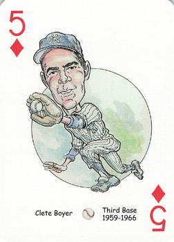 2005 Hero Decks New York Yankees Baseball Heroes Playing Cards (1st Edition) #5♦ Clete Boyer Front