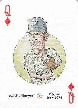 2005 Hero Decks New York Yankees Baseball Heroes Playing Cards (1st Edition) #Q♦ Mel Stottlemyre Front