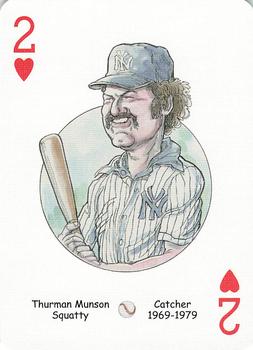 2005 Hero Decks New York Yankees Baseball Heroes Playing Cards (1st Edition) #2♥ Thurman Munson Front