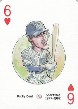 2005 Hero Decks New York Yankees Baseball Heroes Playing Cards (1st Edition) #6♥ Bucky Dent Front