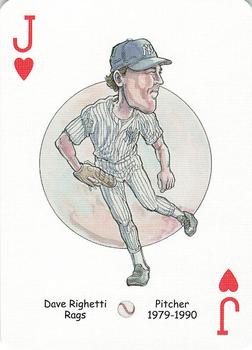 2005 Hero Decks New York Yankees Baseball Heroes Playing Cards (1st Edition) #J♥ Dave Righetti Front