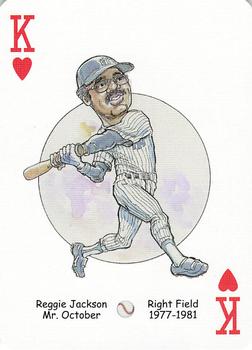2005 Hero Decks New York Yankees Baseball Heroes Playing Cards (1st Edition) #K♥ Reggie Jackson Front