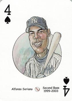 2005 Hero Decks New York Yankees Baseball Heroes Playing Cards (1st Edition) #4♠ Alfonso Soriano Front