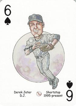 2005 Hero Decks New York Yankees Baseball Heroes Playing Cards (1st Edition) #6♠ Derek Jeter Front