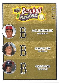 2008 Upper Deck Baseball Heroes - Beige #187 Carl Yastrzemski / Carlton Fisk / Wade Boggs Front
