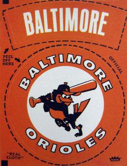 1970 Fleer Official Major League Patches #NNO Baltimore Orioles Logo Front