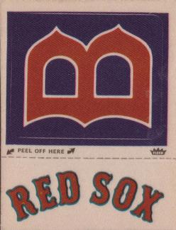 1970 Fleer Official Major League Patches #NNO Boston Red Sox Monogram Front