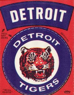 1970 Fleer Official Major League Patches #NNO Detroit Tigers Logo Front