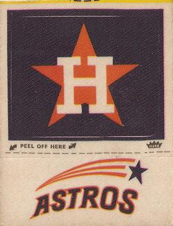 1970 Fleer Official Major League Patches #NNO Houston Astros Monogram Front