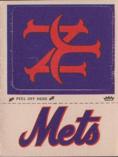 1970 Fleer Official Major League Patches #NNO New York Mets Monogram Front