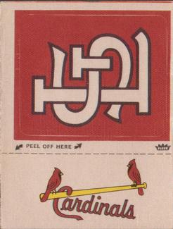 1970 Fleer Official Major League Patches #NNO St. Louis Cardinals Monogram Front