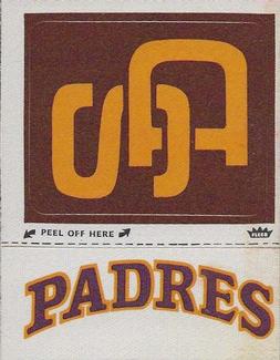 1970 Fleer Official Major League Patches #NNO San Diego Padres Monogram Front