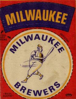 1971 Fleer Official Major League Patches #NNO Milwaukee Brewers Logo Front