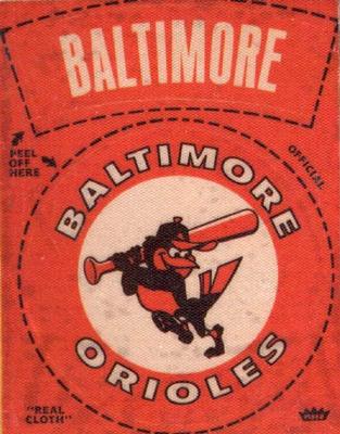 1972 Fleer Official Major League Patches #NNO Baltimore Orioles Logo Front