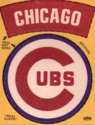 1972 Fleer Official Major League Patches #NNO Chicago Cubs Logo Front