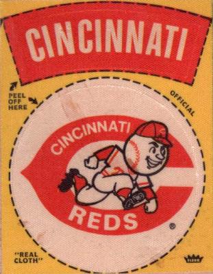1972 Fleer Official Major League Patches #NNO Cincinnati Reds Logo Front
