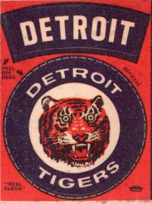 1972 Fleer Official Major League Patches #NNO Detroit Tigers Logo Front