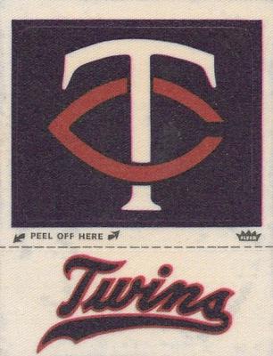 1972 Fleer Official Major League Patches #NNO Minnesota Twins Monogram Front