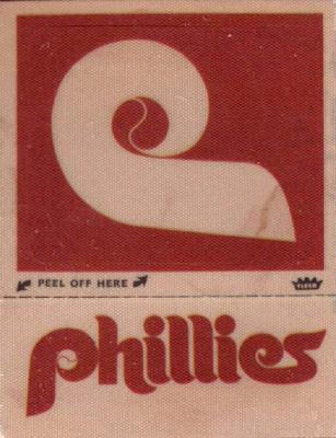 1972 Fleer Official Major League Patches #NNO Philadelphia Phillies Monogram Front