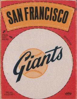 1972 Fleer Official Major League Patches #NNO San Francisco Giants Logo Front
