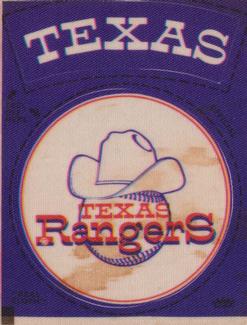 1972 Fleer Official Major League Patches #NNO Texas Rangers Logo Front