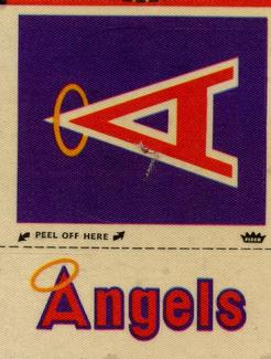 1973 Fleer Official Major League Patches #NNO California Angels Monogram Front