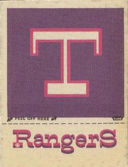 1976 Fleer Official Major League Patches #NNO Texas Rangers Monogram Front