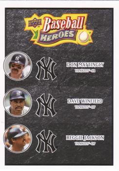 2008 Upper Deck Baseball Heroes - Black #190 Don Mattingly / Dave Winfield / Reggie Jackson Front