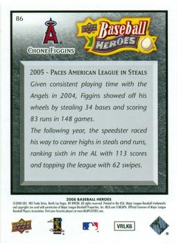 2008 Upper Deck Baseball Heroes - Black #86 Chone Figgins Back