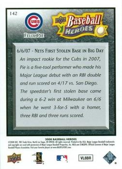 2008 Upper Deck Baseball Heroes - Black #142 Felix Pie Back