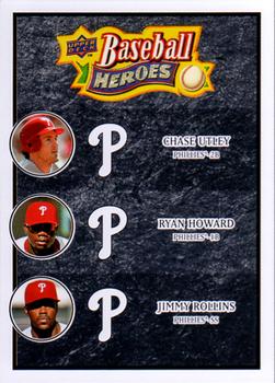 2008 Upper Deck Baseball Heroes - Black #191 Chase Utley / Ryan Howard / Jimmy Rollins Front