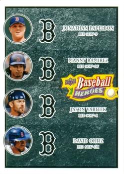 2008 Upper Deck Baseball Heroes - Black #198 Jonathan Papelbon / Manny Ramirez / Jason Varitek / David Ortiz Front