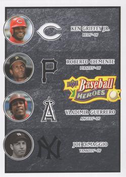2008 Upper Deck Baseball Heroes - Black #199 Ken Griffey Jr. / Roberto Clemente / Vladimir Guerrero / Joe DiMaggio Front