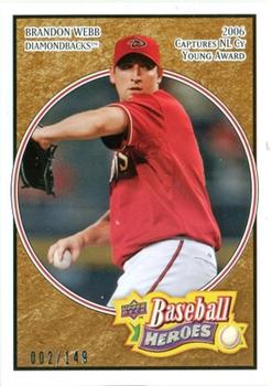 2008 Upper Deck Baseball Heroes - Brown #1 Brandon Webb Front