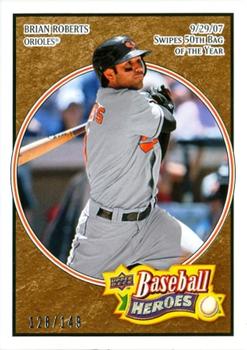 2008 Upper Deck Baseball Heroes - Brown #15 Brian Roberts Front