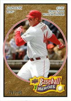 2008 Upper Deck Baseball Heroes - Brown #48 Adam Dunn Front