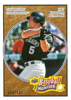 2008 Upper Deck Baseball Heroes - Brown #56 Matt Holliday Front