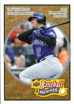 2008 Upper Deck Baseball Heroes - Brown #57 Troy Tulowitzki Front