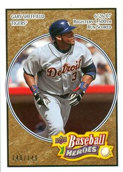 2008 Upper Deck Baseball Heroes - Brown #63 Gary Sheffield Front