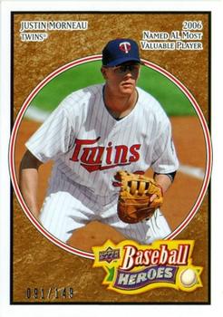 2008 Upper Deck Baseball Heroes - Brown #100 Justin Morneau Front