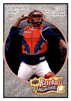 2008 Upper Deck Baseball Heroes - Charcoal #52 Victor Martinez Front