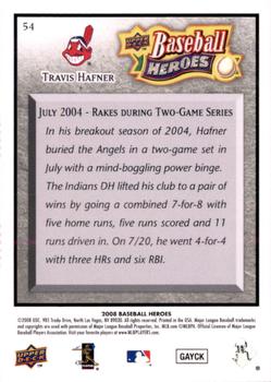 2008 Upper Deck Baseball Heroes - Charcoal #54 Travis Hafner Back