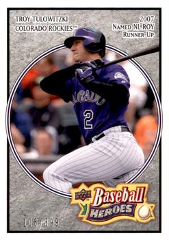 2008 Upper Deck Baseball Heroes - Charcoal #57 Troy Tulowitzki Front