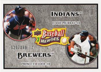 2008 Upper Deck Baseball Heroes - Charcoal #181 Eddie Murray / Prince Fielder Front