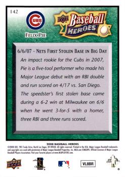 2008 Upper Deck Baseball Heroes - Emerald #142 Felix Pie Back