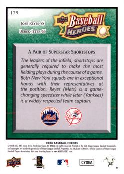 2008 Upper Deck Baseball Heroes - Emerald #179 Jose Reyes / Derek Jeter Back