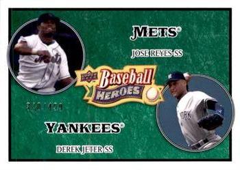 2008 Upper Deck Baseball Heroes - Emerald #179 Jose Reyes / Derek Jeter Front